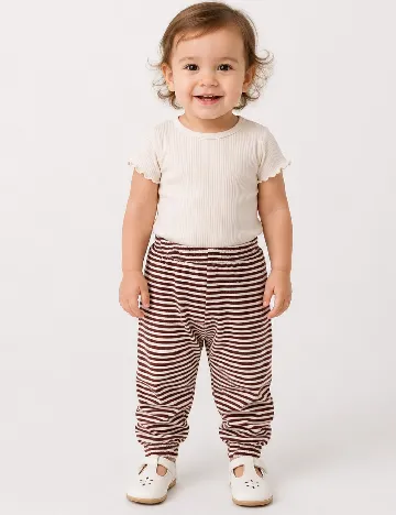 Pantaloni Zara, maro/roz
