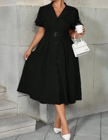 Rochie medie SHEIN CURVE, negru