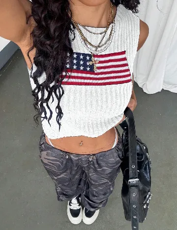 Top SHEIN, ecru