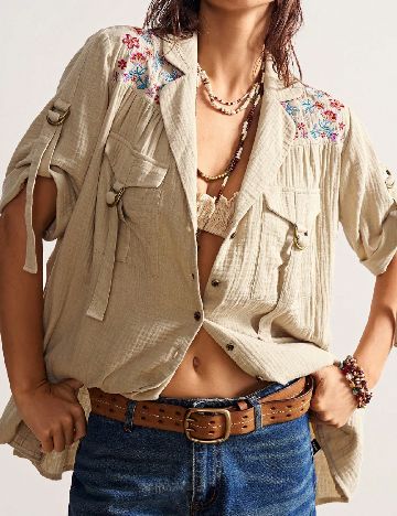 Camasa SHEIN, bej