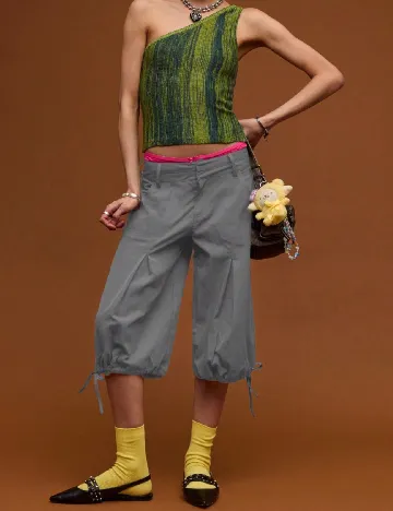 Pantaloni trei sferturi SHEIN, gri