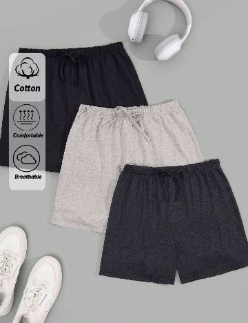 Set Pantaloni scurti 3 perechi SHEIN, mix culori