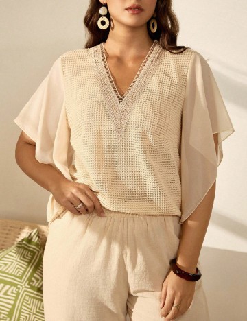 Bluza SHEIN CURVE, crem