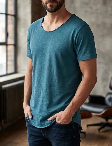 Tricou Pull&Bear, albastru