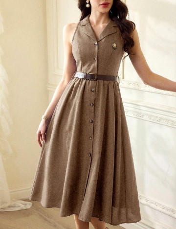 Rochie medie SHEIN, maro