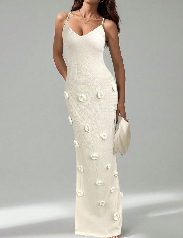 Rochie lunga SHEIN, ecru