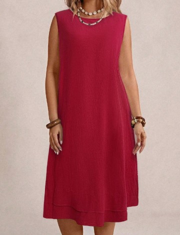 Rochie medie SHEIN CURVE, rosu