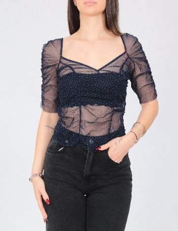 Top Zara, albastru