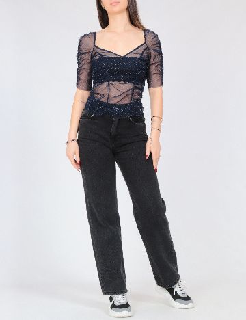 Top Zara, albastru