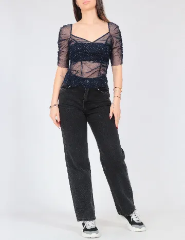 Top Zara, albastru