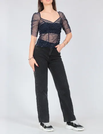 Top Zara, albastru