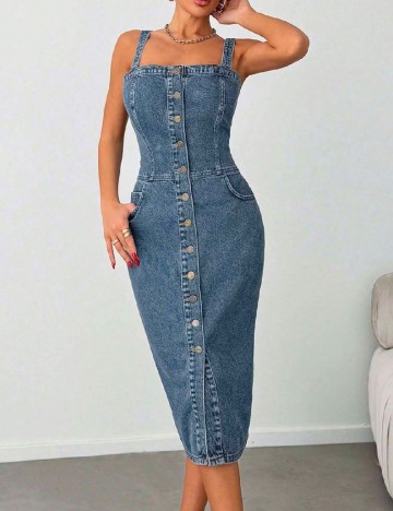 Rochie medie SHEIN, albastru