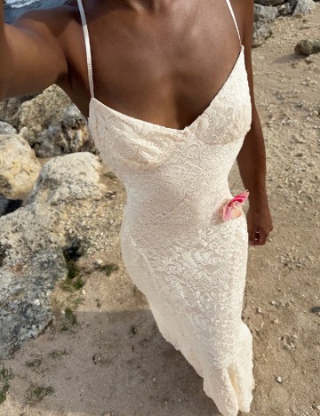 Rochie lunga SHEIN, crem