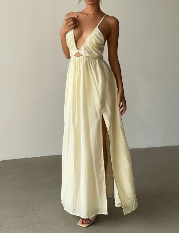 Rochie lunga SHEIN, crem