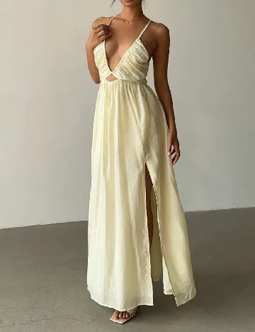 Rochie lunga SHEIN, crem