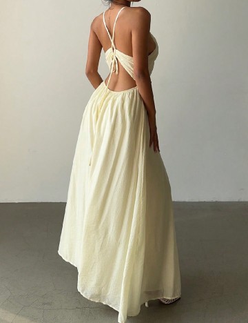 Rochie lunga SHEIN, crem