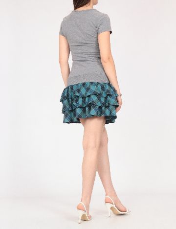 Rochie scurta Zara, gri/albastru