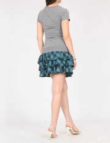 Rochie scurta Zara, gri/albastru
