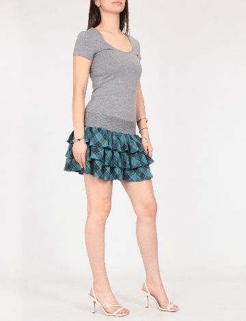 Rochie scurta Zara, gri/albastru