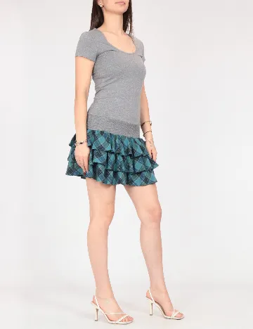 Rochie scurta Zara, gri/albastru