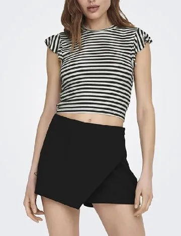 Top Only, negru/alb