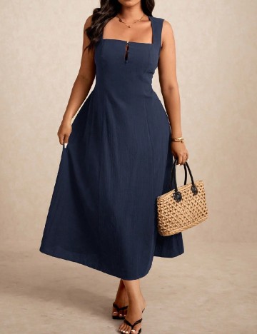 Rochie medie SHEIN CURVE, albastru