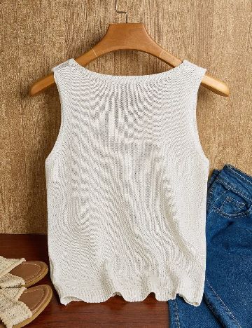 Top SHEIN, ecru