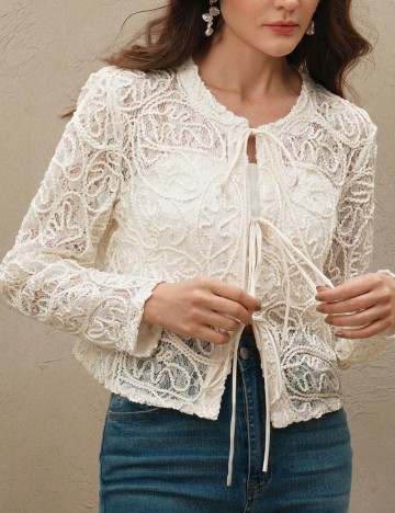 Cardigan Anewsta, ecru