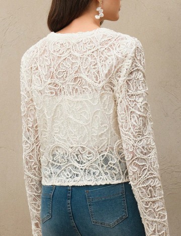 Cardigan Anewsta, ecru
