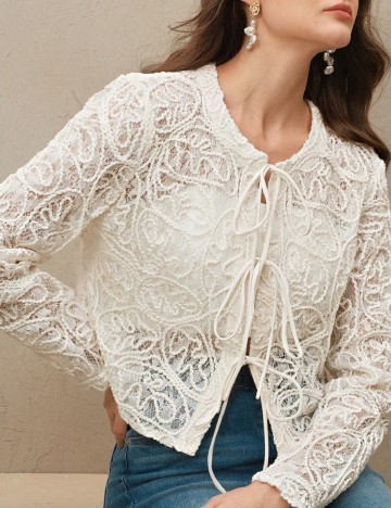 Cardigan Anewsta, ecru