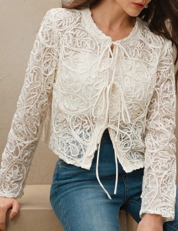 Cardigan Anewsta, ecru