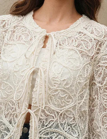 Cardigan Anewsta, ecru