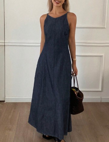 Rochie lunga Dazy, albastru