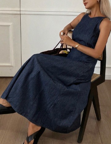 Rochie lunga Dazy, albastru