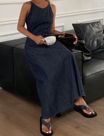 Rochie lunga Dazy, albastru