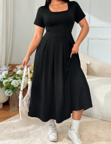 Rochie medie SHEIN CURVE, negru