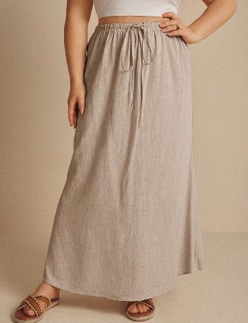 Fusta SHEIN CURVE, maro