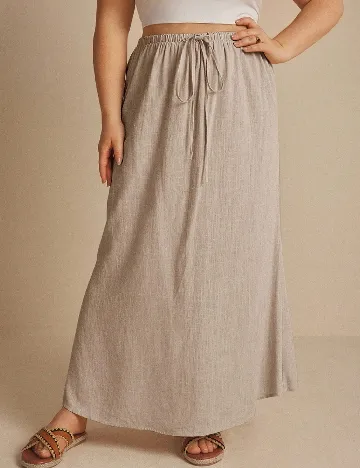 Fusta SHEIN CURVE, maro