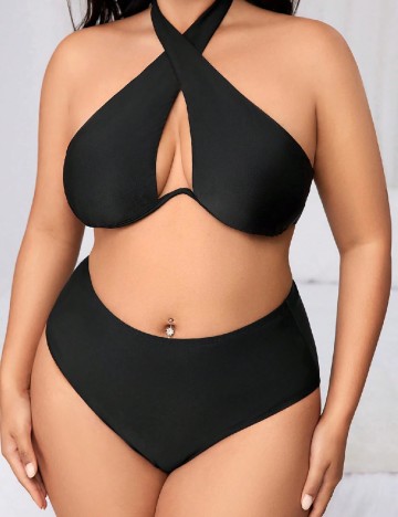 Sutien de baie SHEIN CURVE, negru