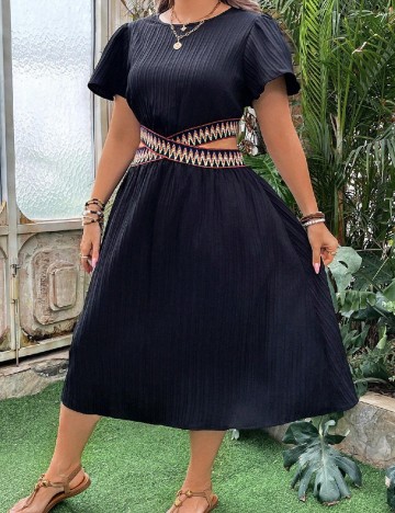 Rochie medie SHEIN CURVE, negru