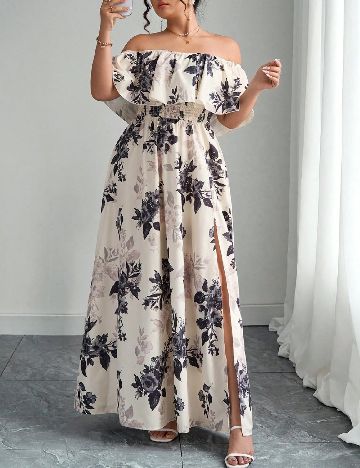 Rochie lunga SHEIN CURVE, floral print