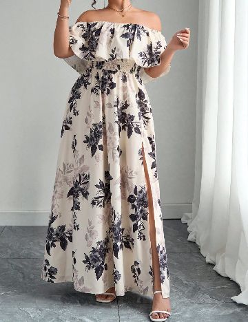Rochie lunga SHEIN CURVE, floral print