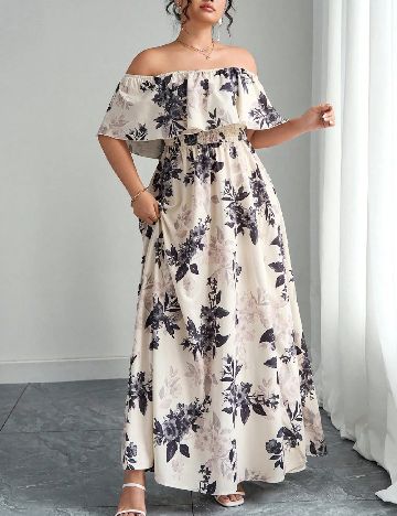 Rochie lunga SHEIN CURVE, floral print