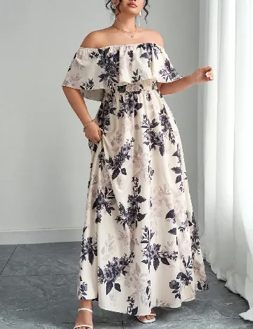 Rochie lunga SHEIN CURVE, floral print