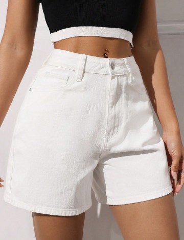 Pantaloni scurti SHEIN, alb