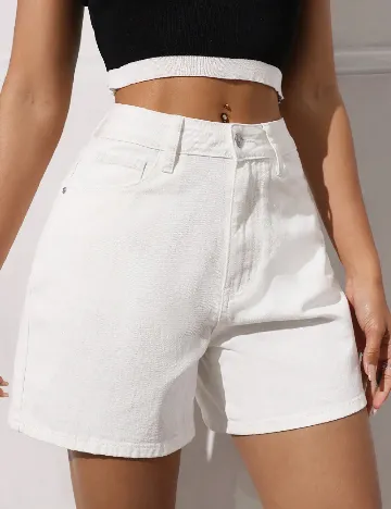 Pantaloni scurti SHEIN, alb