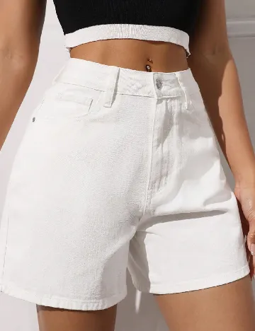 Pantaloni scurti SHEIN, alb
