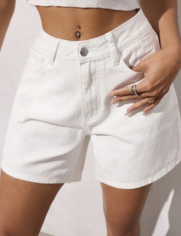 Pantaloni scurti SHEIN, alb