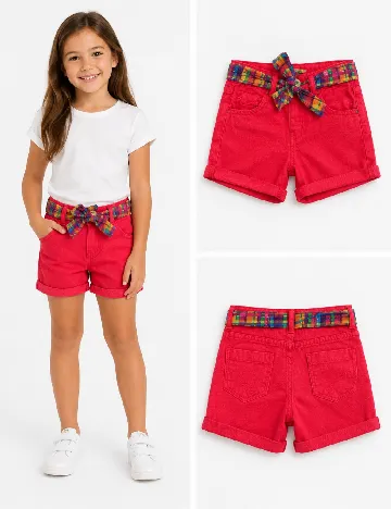 Pantaloni scurti Zara, rosu