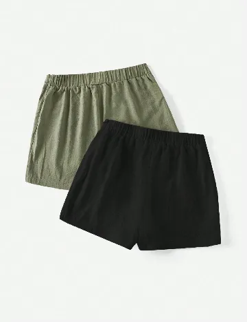 Set Pantaloni scurti 2 perechi SHEIN CURVE, mix culori